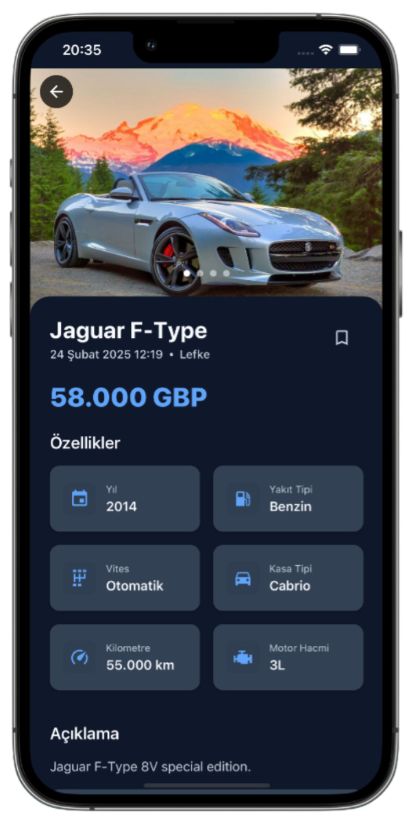 KKTCar Mobil Uygulama Ekranı